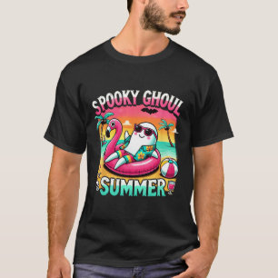 Camiseta Espeluznante Ghoul Verano Cute Flamingo Vac Verano