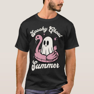 Camiseta Espeluznante Ghoul verano lindo fantasma Flamingo 
