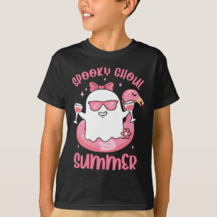 Camiseta Espeluznante Ghoul verano lindo fantasma Flamingo 