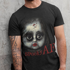 Camiseta Espeluznante Gótico ardiente de AF Doll Face Hallo
