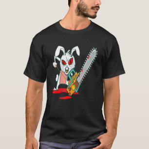 Camiseta Espeluznante Gótico conejito de Chainsaw Horror g