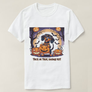 Camiseta Espeluznante gráfico de Halloween de Dachshund Lov