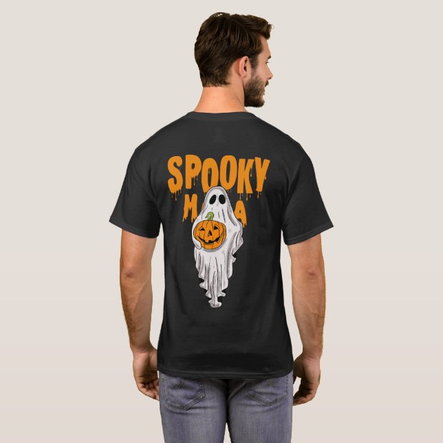 Camiseta espeluznante halloween (Reverso completo)