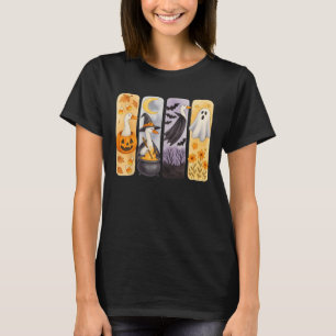 Camiseta Espeluznante Halloween Trompecabezas Fantasma O