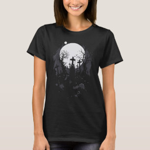 Camiseta Espeluznante horror asustado Gótico de Halloween P