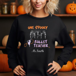 Camiseta Espeluznante maestro de ballet Halloween Skeleton