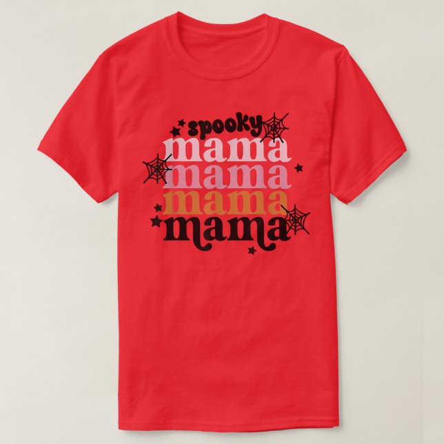 Camiseta Espeluznante Mamá Halloween Mini disfraz de la fam (Diseño del anverso)
