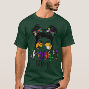 Camiseta Espeluznante Mini Halloween Messy Bun Mimi Nieta