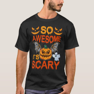 Camiseta Espeluznante murciélago de calabaza tan asombroso 