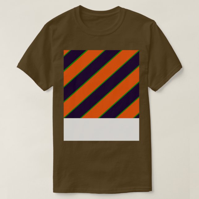 Camiseta Espeluznante Naranja Y Patrón Púrpura (Diseño del anverso)