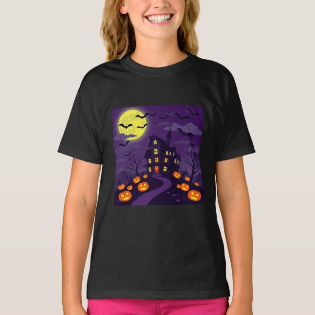 Camiseta espeluznante para Chicas de Halloween (Anverso)