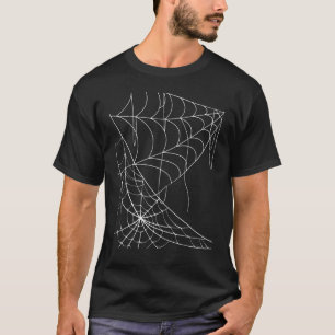 Camiseta Espeluznante Patrón Web Halloween Vibes Black Co