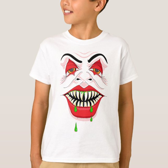 Camiseta Espeluznante Payaso Face Halloween (Anverso)