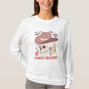 Camiseta Espeluznante profesor Halloween Larga Manga