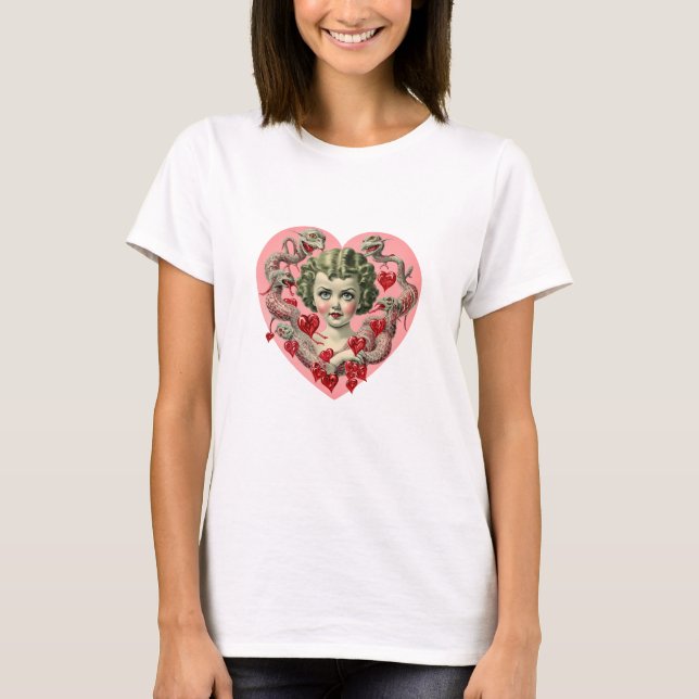Camiseta espeluznante querubín zombie steampunk de Hallowee (Anverso)