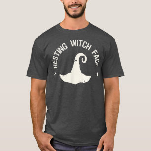 Camiseta Espeluznante Resting Witch Face Halloween 479