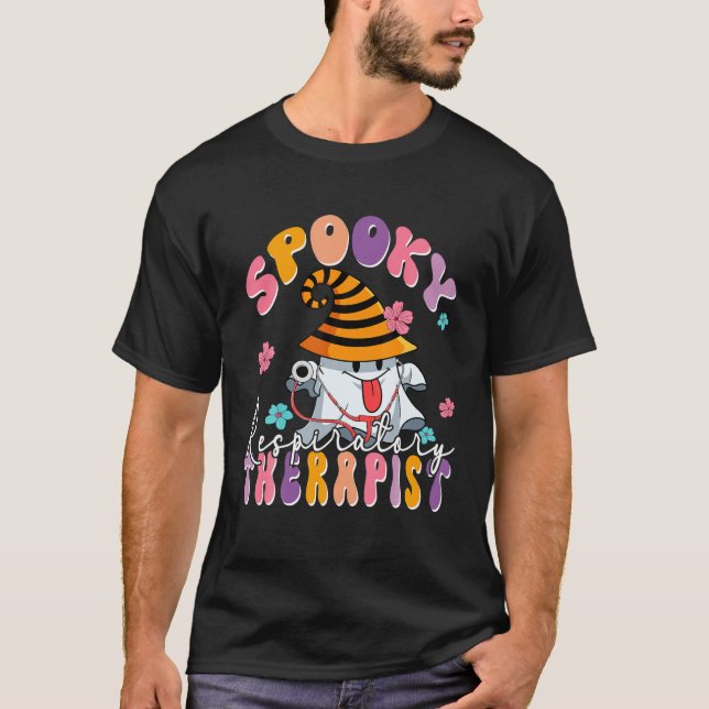 Camiseta Espeluznante Terapia Respiratoria Halloween Divert (Anverso)