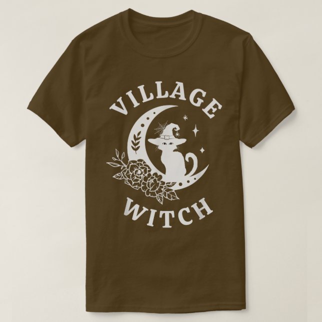 Camiseta Espeluznante traje de bruja de Cat Village para Ha (Diseño del anverso)