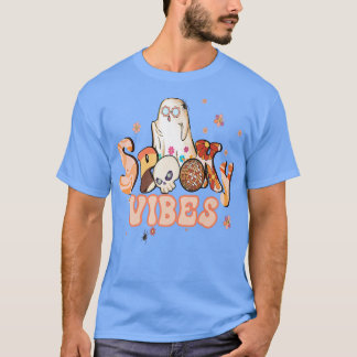 Camiseta Espeluznante Vibes Flower Power Retro Hippy Ghost