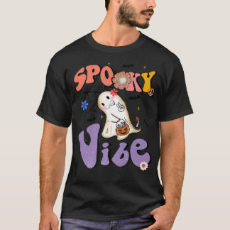 Camiseta Espeluznante Vibes Groovy Fantasma Hippie Costume 