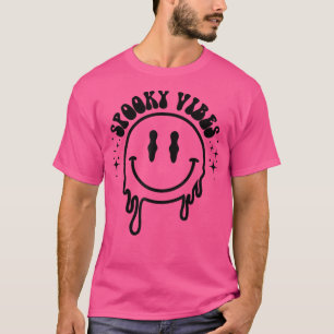 Camiseta Espeluznante Vibes Groovy Scary Happy Face Hallowe