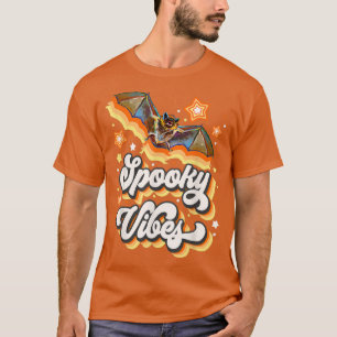 Camiseta Espeluznante Vibes Retro Halloween Tonto Gro Fanta