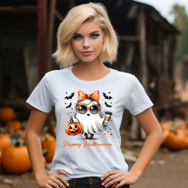 Camiseta Espeluznante y adorable: Divertida Fantasma Hallow