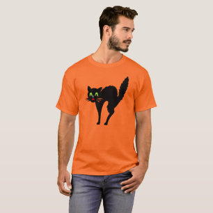 Camiseta Espeluznante y espeluznante disfraz de felina negr