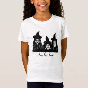 Camiseta espeluznantes brujas negras aterradoras halloween