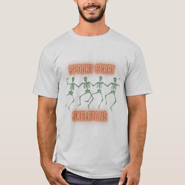 Camiseta Espeluznantes esqueletos (Anverso)
