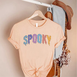 Camiseta Espeluznantes Halloween Moderno Ghost Script Women
