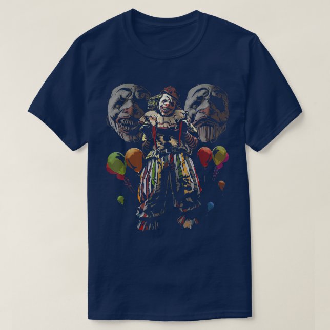 Camiseta Espeluznantes payasos de malvado horroroso Hallowe (Diseño del anverso)