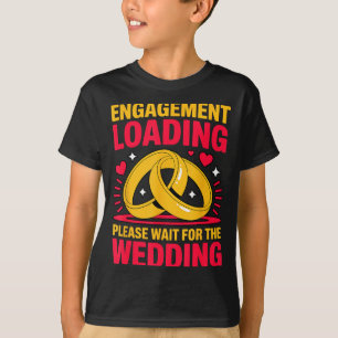 Camiseta Espera al futuro marido esposa marido para la boda