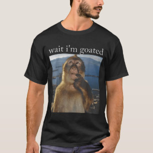 Camiseta Espera, estoy coronado Meme de mono pensativo dive