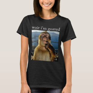 Camiseta Espera, estoy coronado Meme de mono pensativo dive