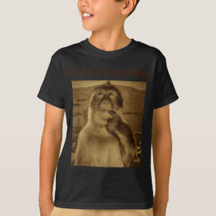 Camiseta Espera Estoy Goated Divertido Mono Pensativo Meme