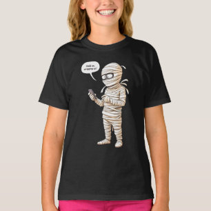 Camiseta Espera, ¡estoy terminando! Mamá con un teléfono, H