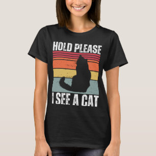 Camiseta Espera Por Favor Veo Un Gato Ragdoll Gato Gracioso