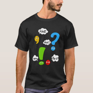 Camiseta Espera Qué Para Lo Acepto  Puntuación Gramática Té