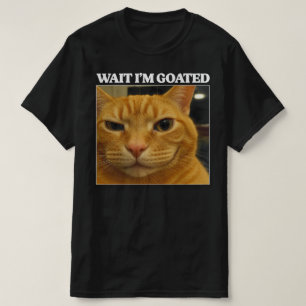 Camiseta Espera, soy gato con cuernos meme divertido de gat