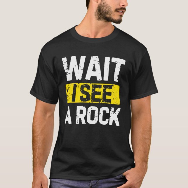 Camiseta Espera, veo la geología del coleccionista de rock (Anverso)