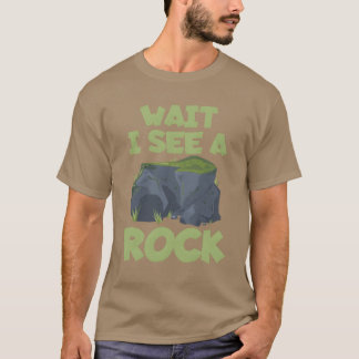 Camiseta Espera, veo un artefacto de arqueólogo de roca ret