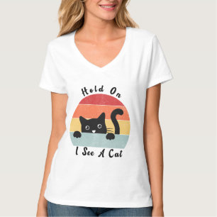 Camiseta Espera, Veo Un Gato Gracioso.