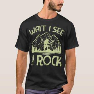 Camiseta Espera Veo Un Geólogo De Ciencia Geología Rock Roc