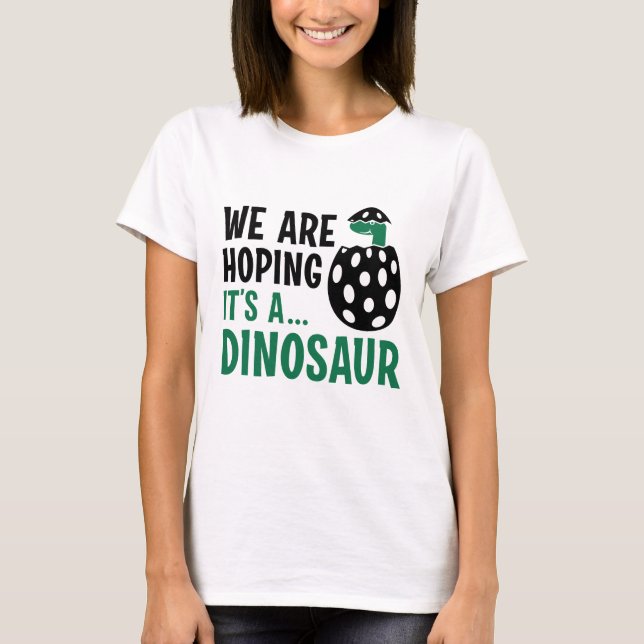 Camiseta Esperamos que sea un dinosaurio (Anverso)