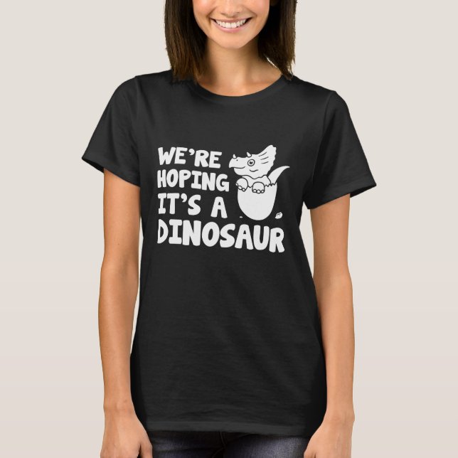 Camiseta Esperamos que sea un dinosaurio (Anverso)