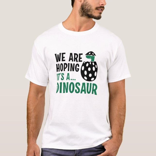 Camiseta Esperamos que sea un dinosaurio (Anverso)