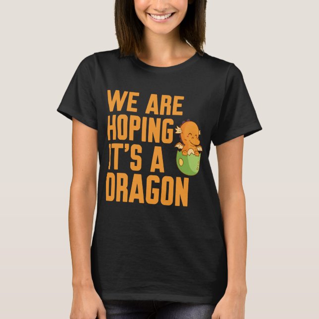 Camiseta Esperamos que sea un dragón (Anverso)