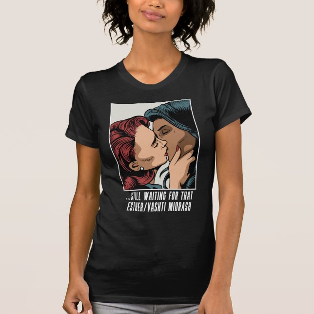 Camiseta Esperando a Esther/Vashti Midrash, judío LGBTQ+ (Anverso)