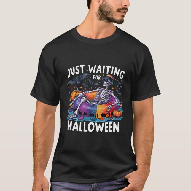 Camiseta Esperando a Halloween, temporada de fantasía diver (Anverso)